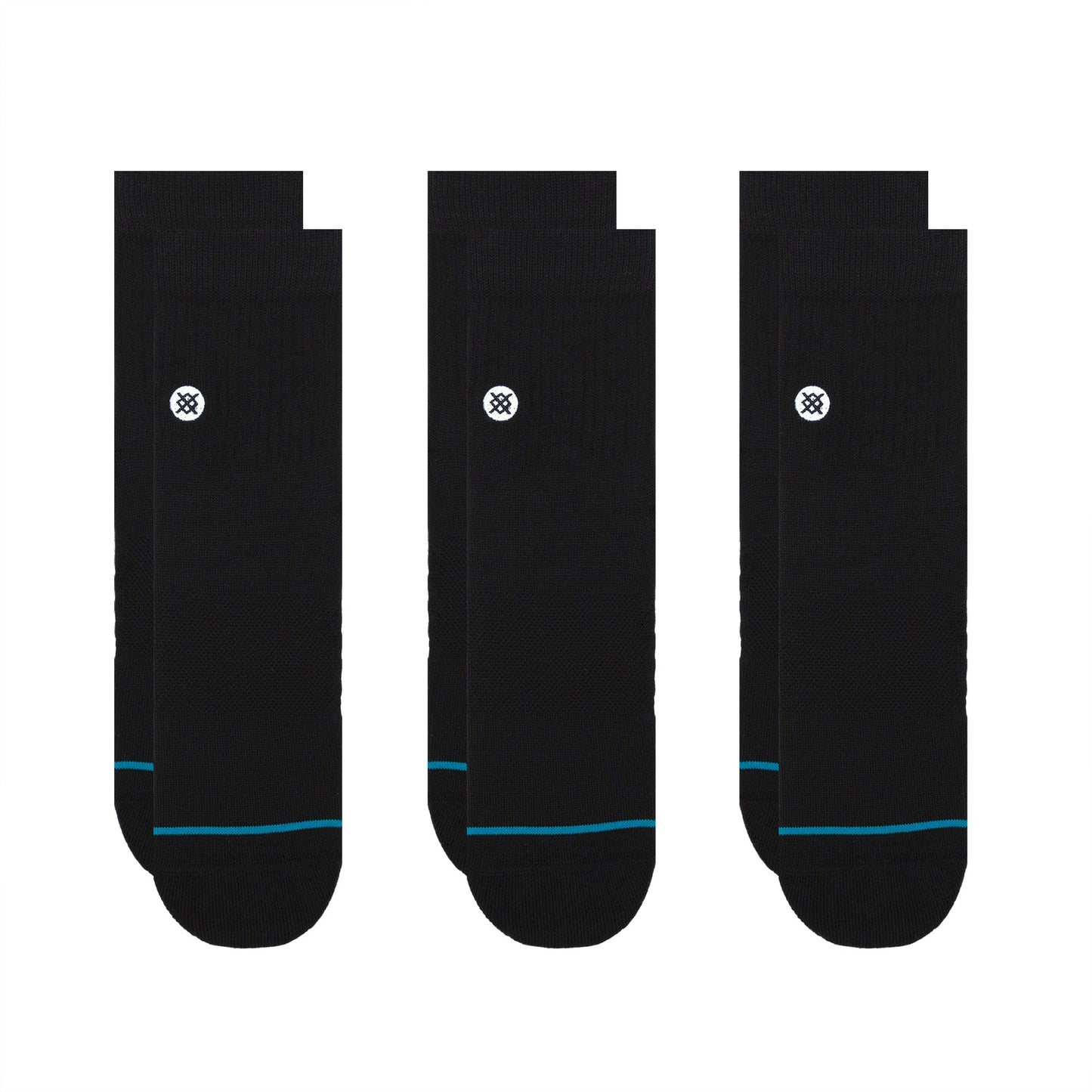 Stance Icon Quarter 3 Pack - Black