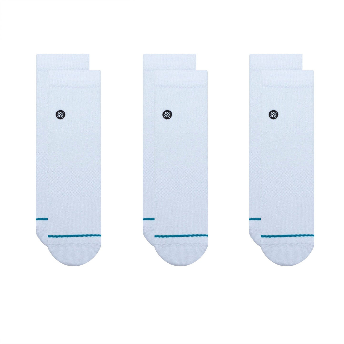 Stance Icon Quarter 3 Pack - White